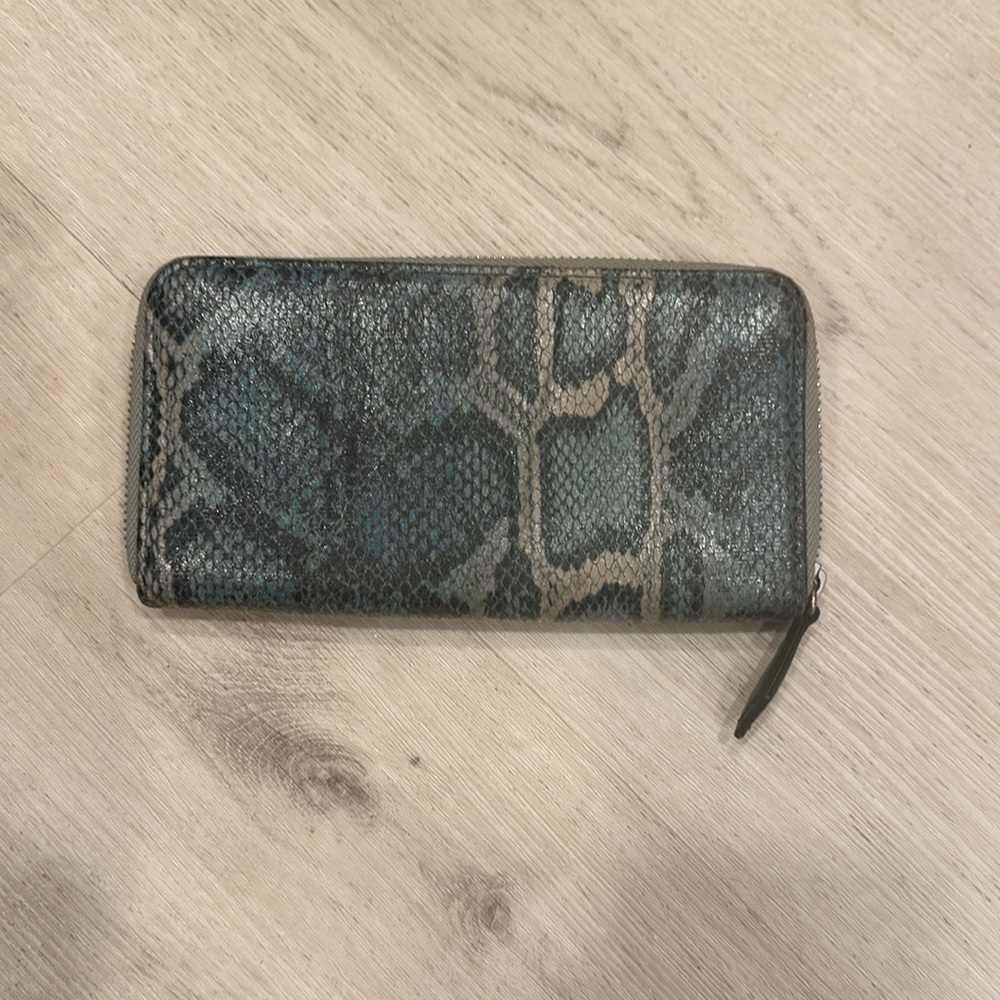 Vintage Python Theme W Rivets Long Zippy Wallet - image 2